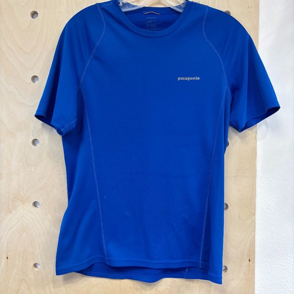 Patagonia Common Thread Initiative Blue Raglan Sleeve Round Neck T Shirt Size S - Picture 1 of 5
